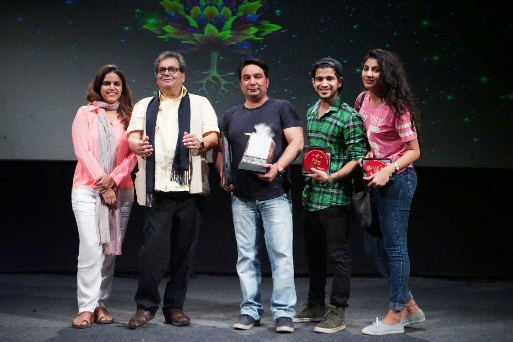Meghna佳普里, Subash Ghai and Ahmed Khan at 5th Veda- Whistling Woods International