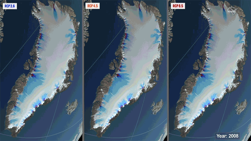 格陵兰冰融化